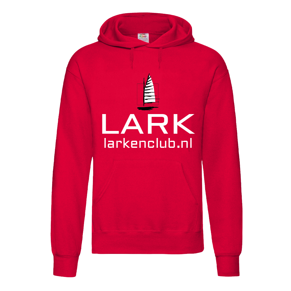 Hoodie Rood LOGO Larkenclub voor