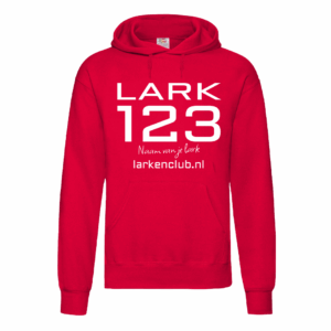 Rode Hoodie – Gepersonaliseerd met jouw Lark