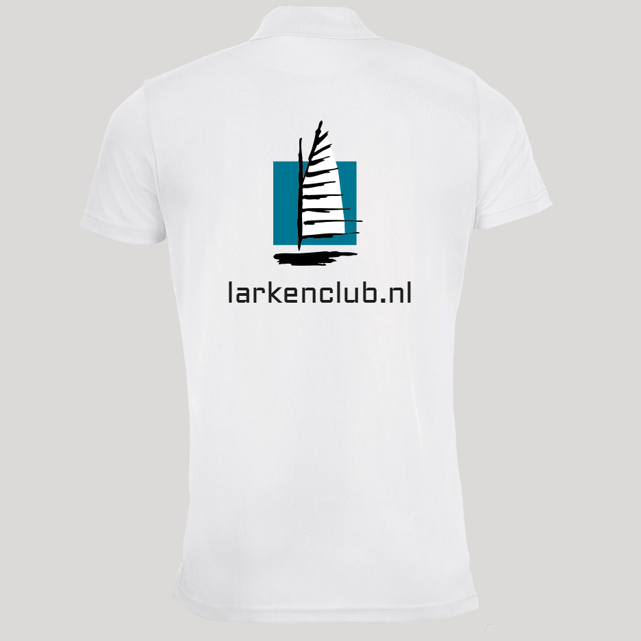 Sportpolo Wit Larkenclub - Afbeelding 2